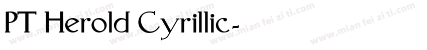 PT Herold Cyrillic字体转换